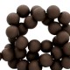 Acrylic beads 4mm Matt Rocky road brown